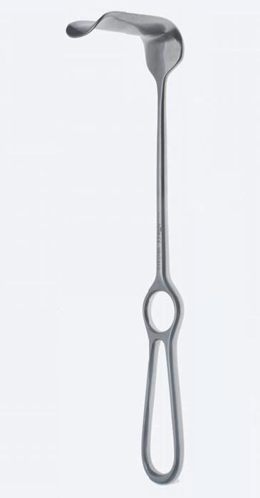 Ретрактори (ранорозширювачі), хірургічні, "Hösel", вигнуті, розмір леза 140 x 40 мм, загальна довжина 250 мм, 10". Бренд - Asanus Medizintechnik Gmb, Німеччина